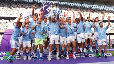 Титул чемпиона Англии по футболу в четвёртый раз подряд завоевал "Манчестер Сити"