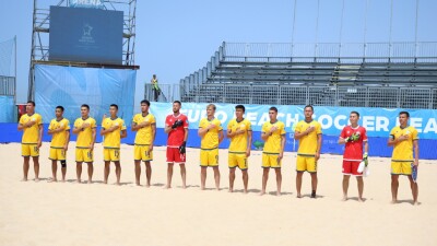 Казахстан стартовал с победы в финальном этапе Евролиги по пляжному футболу