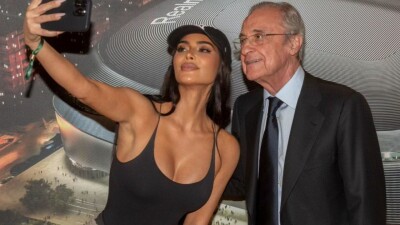 Ким Кардашьян сделала селфи с президентом "Реала"