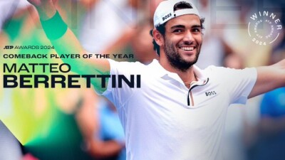Итальянский теннисист Маттео Берреттини получил награду ATP "Камбэк года"