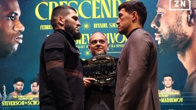 Дмитрий Бивол и Артур Бетербиев провели первую дуэль взглядов перед реваншем