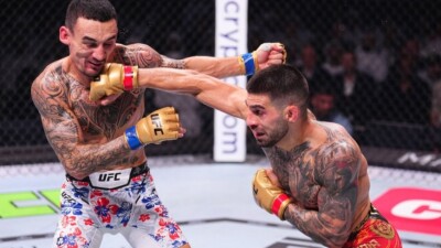 Зверским нокаутом закончился титульный бой Топурия – Холлоуэй на UFC 308