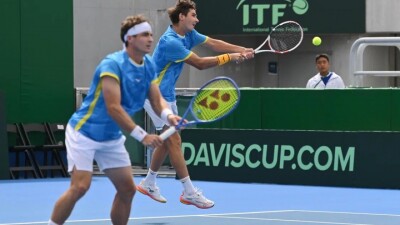 Сборная Казахстана уступила в парном матче Кубка Дэвиса