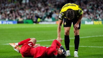 Голкипер "Кайрата" Темирлан Анарбеков получил травму в матче КПЛ